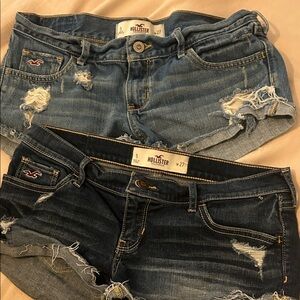 Hollister Ripped Blue Denim Shorts sz 5-27